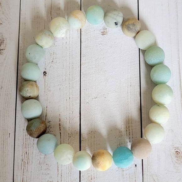 Frosted Amazonite Bracelet - Picture 3 of 3